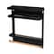 Household Essentials Metal Magnetic Organizer with Towel Rack